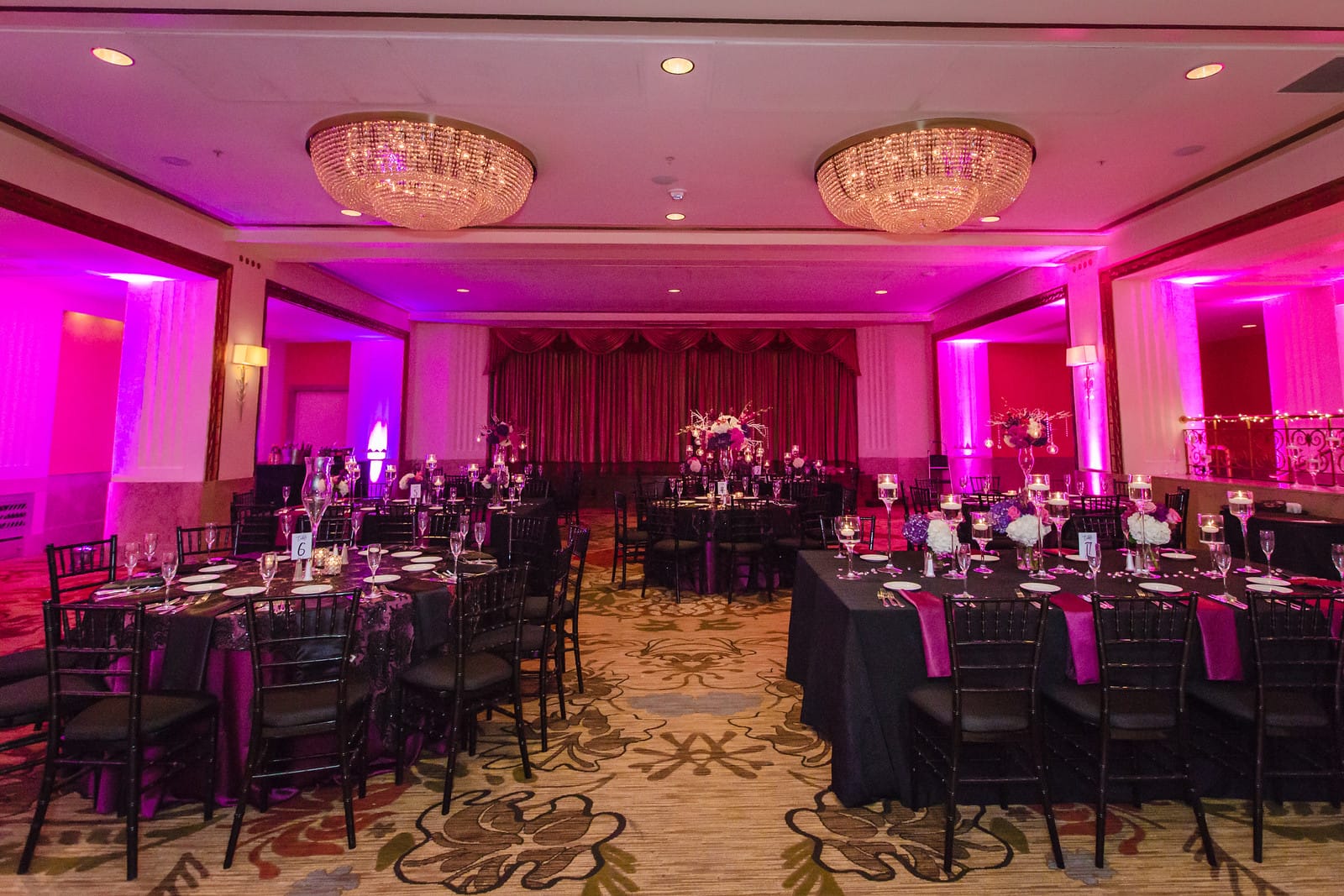 An elegant resort wedding reception